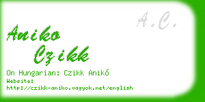 aniko czikk business card